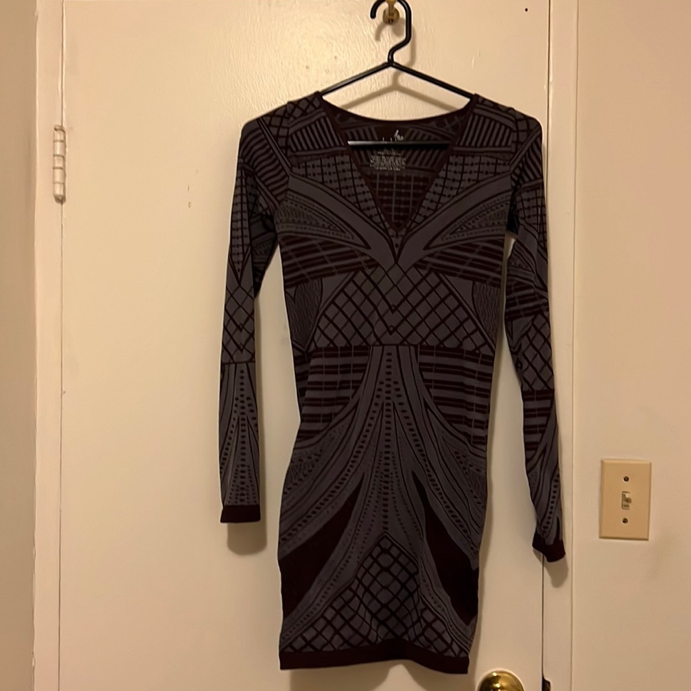 Free People eggplant purple Intarsia Bodycon dress M/L